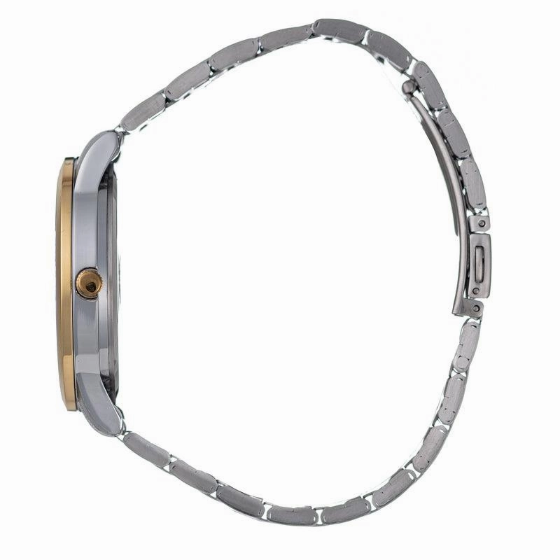 Hallmark Gents Two-Tone Metal Strap White Dial Watch