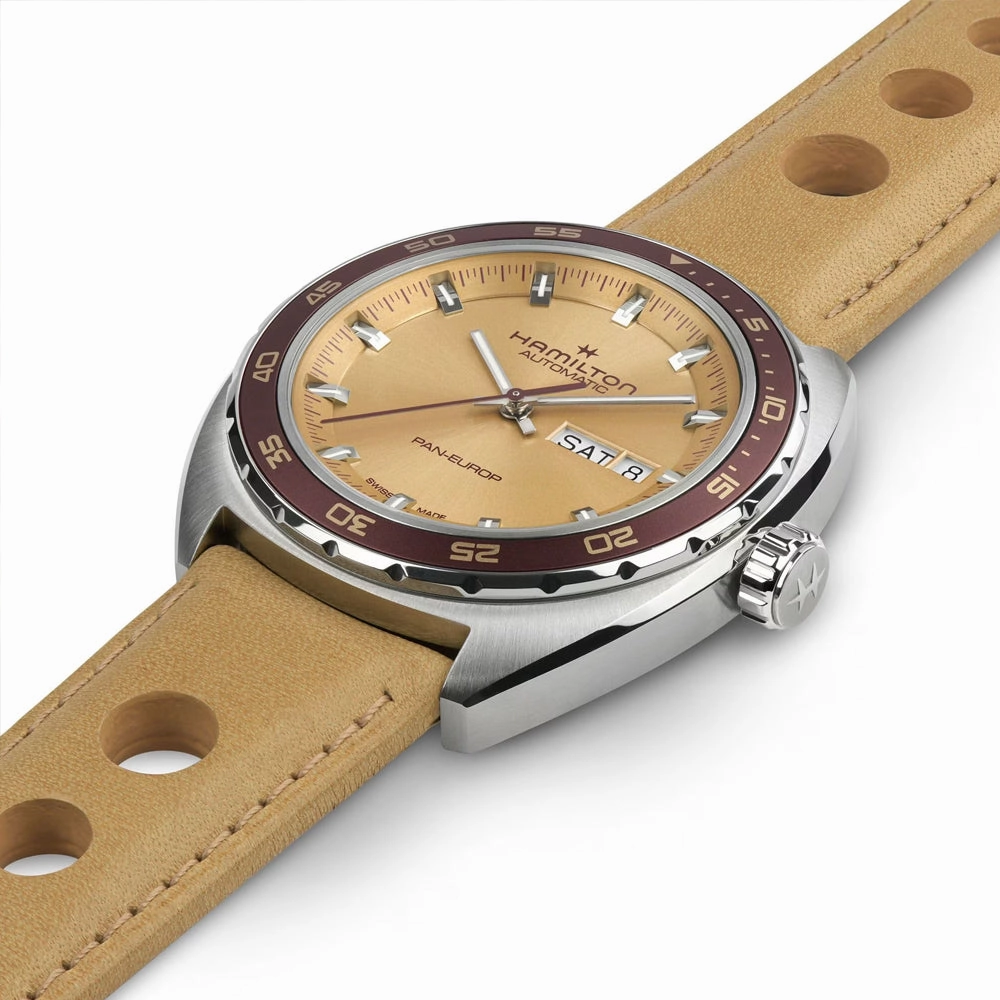 Hamilton American Classic Pan Europ Day Date Auto Strap Watch H35435820