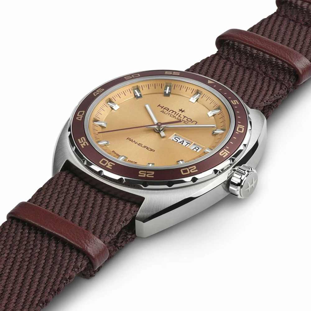 Hamilton American Classic Pan Europ Day Date Auto Strap Watch H35435820