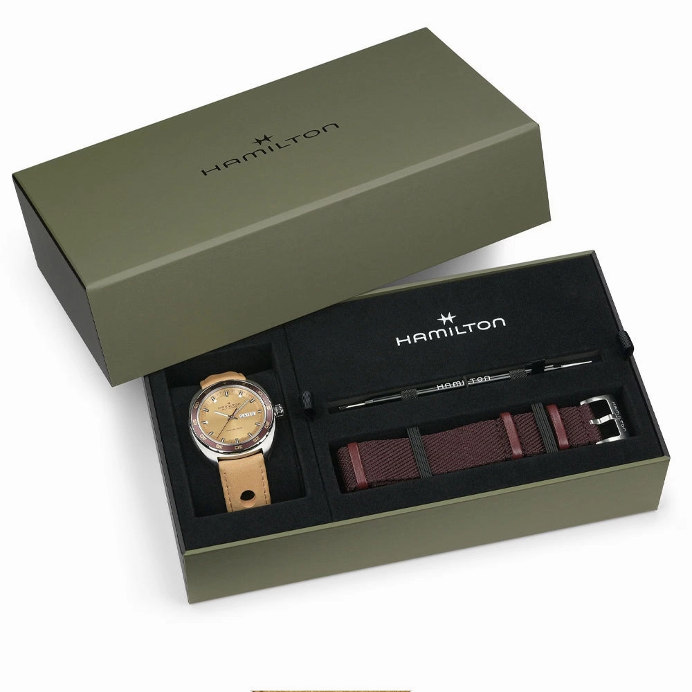 Hamilton American Classic Pan Europ Day Date Auto Strap Watch H35435820
