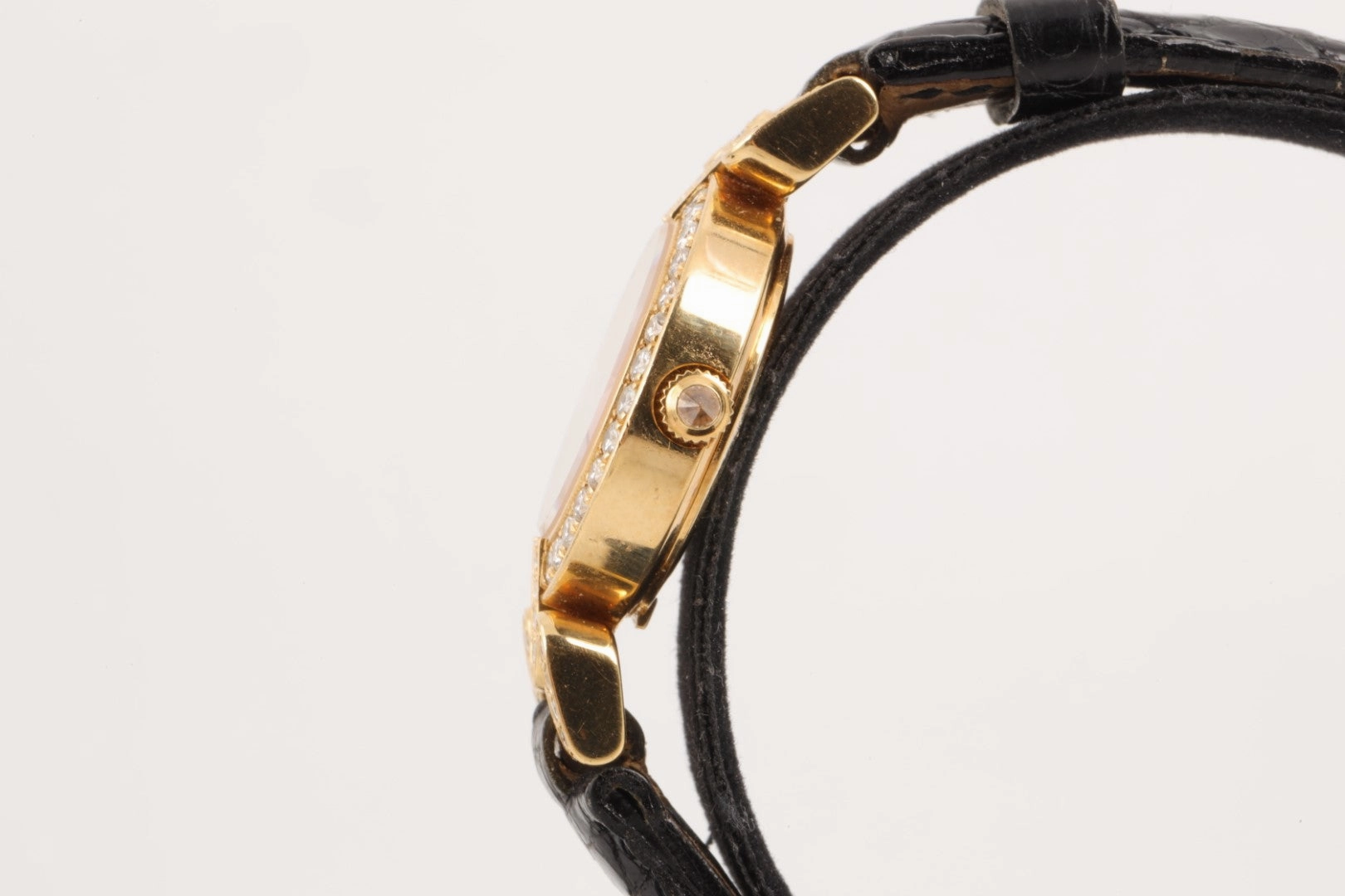 Harry Winston Premier 18K Yellow Gold Diamond Bezel & Lugs 22mm Ladies Watch