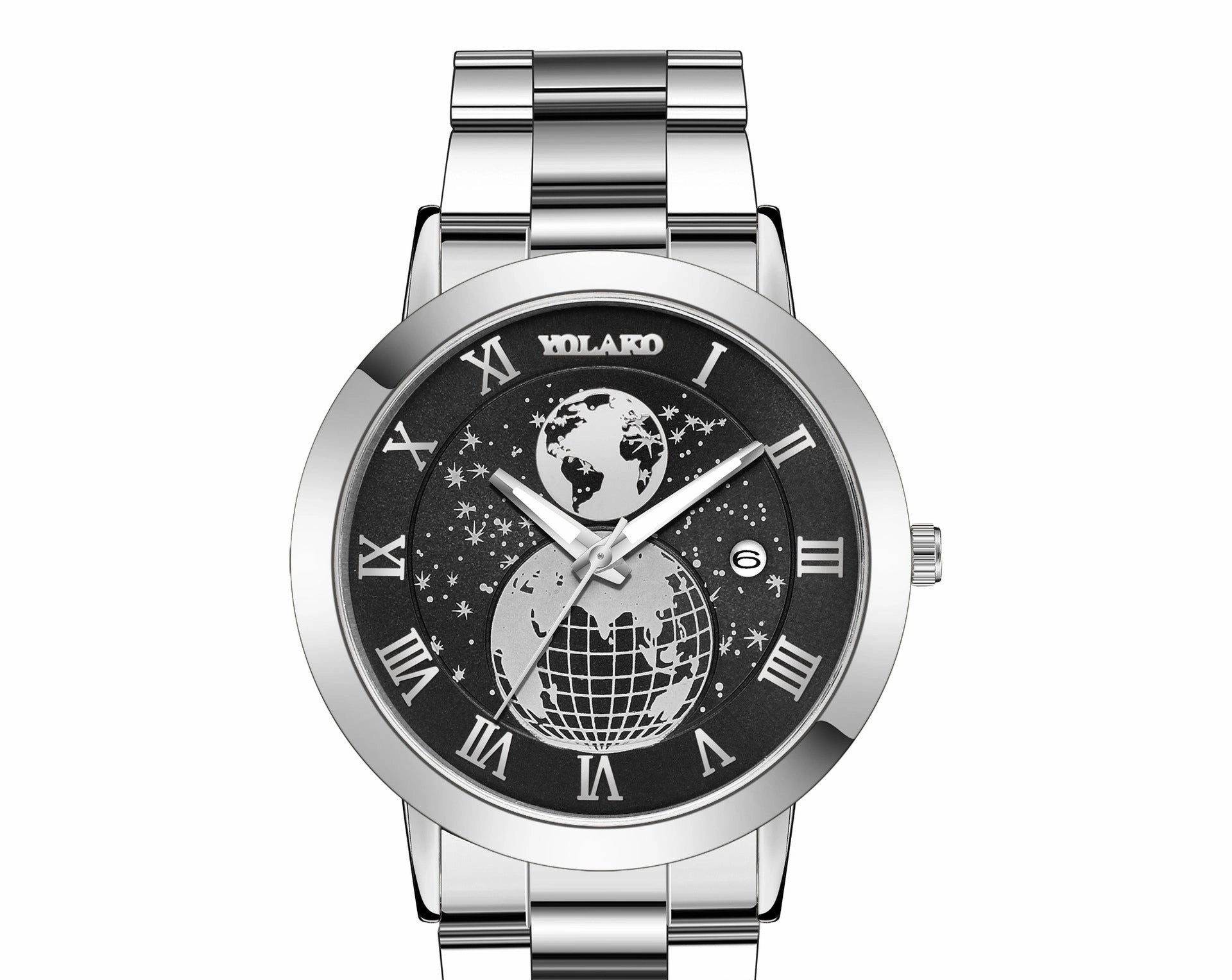 Hot-Selling Men's Steel Band Calendar Watch