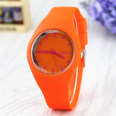 Hot-Selling Silicone Jelly Color Thin Quartz Watch