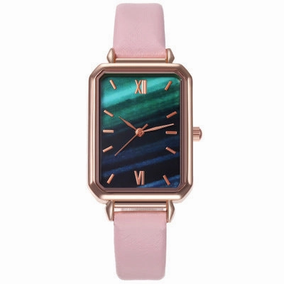 Hot-Selling Square Green Women's Quartz Watch