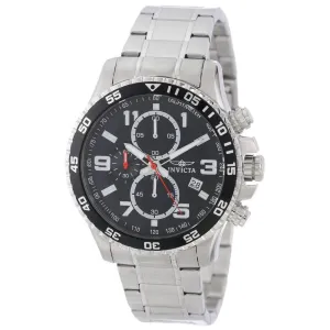 Invicta 14875 Men's Steel Bracelet Quartz Specialty Chrono Black Dial Date Watch