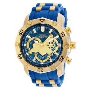 Invicta 22798 Men's Pro Diver Chronograph Blue Silicone & Steel Strap Watch