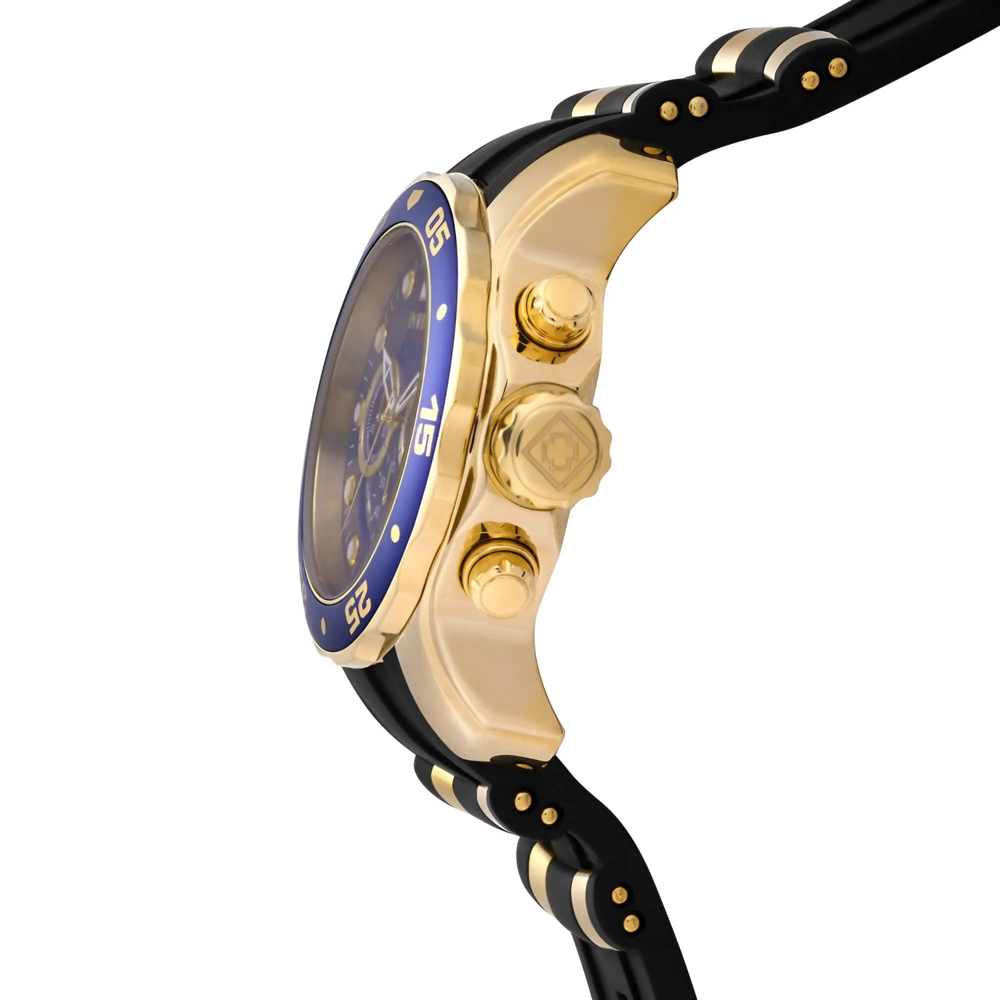 Invicta 6983 Men's Steel & Polyurethane Band Quartz Pro Diver Chrono Blue Dial Date Watch