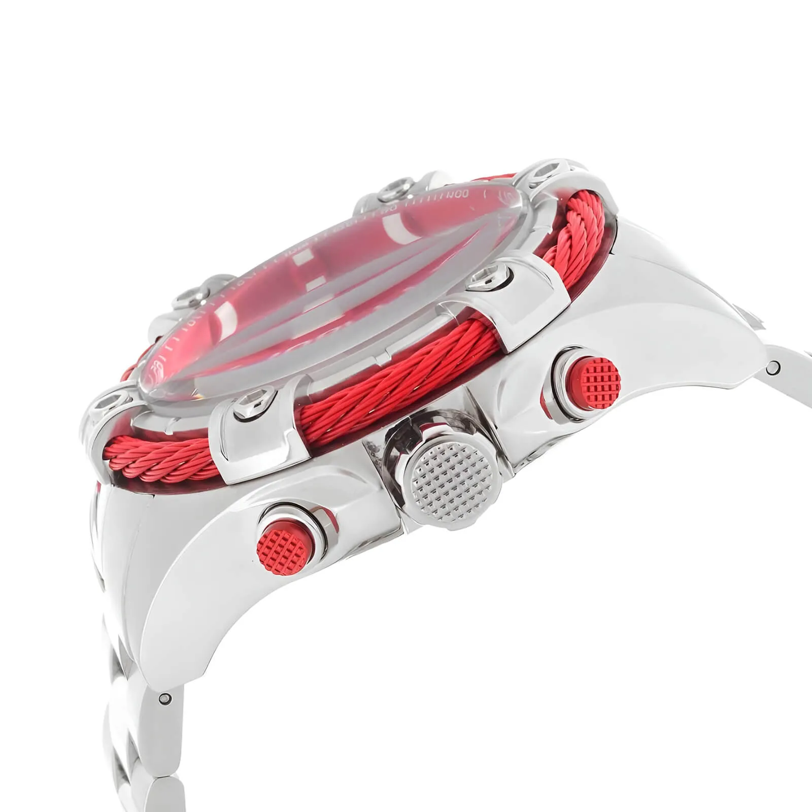 Invicta Men's Chronograph Watch - Bolt Red Dial Stainless Steel Bracelet | 25513