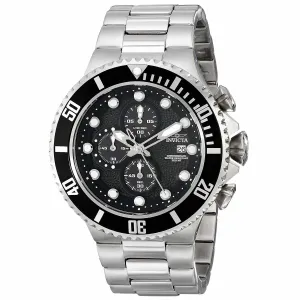 Invicta Men's Chronograph Watch - Pro Diver Black Dial Steel Bracelet Dive | 18906