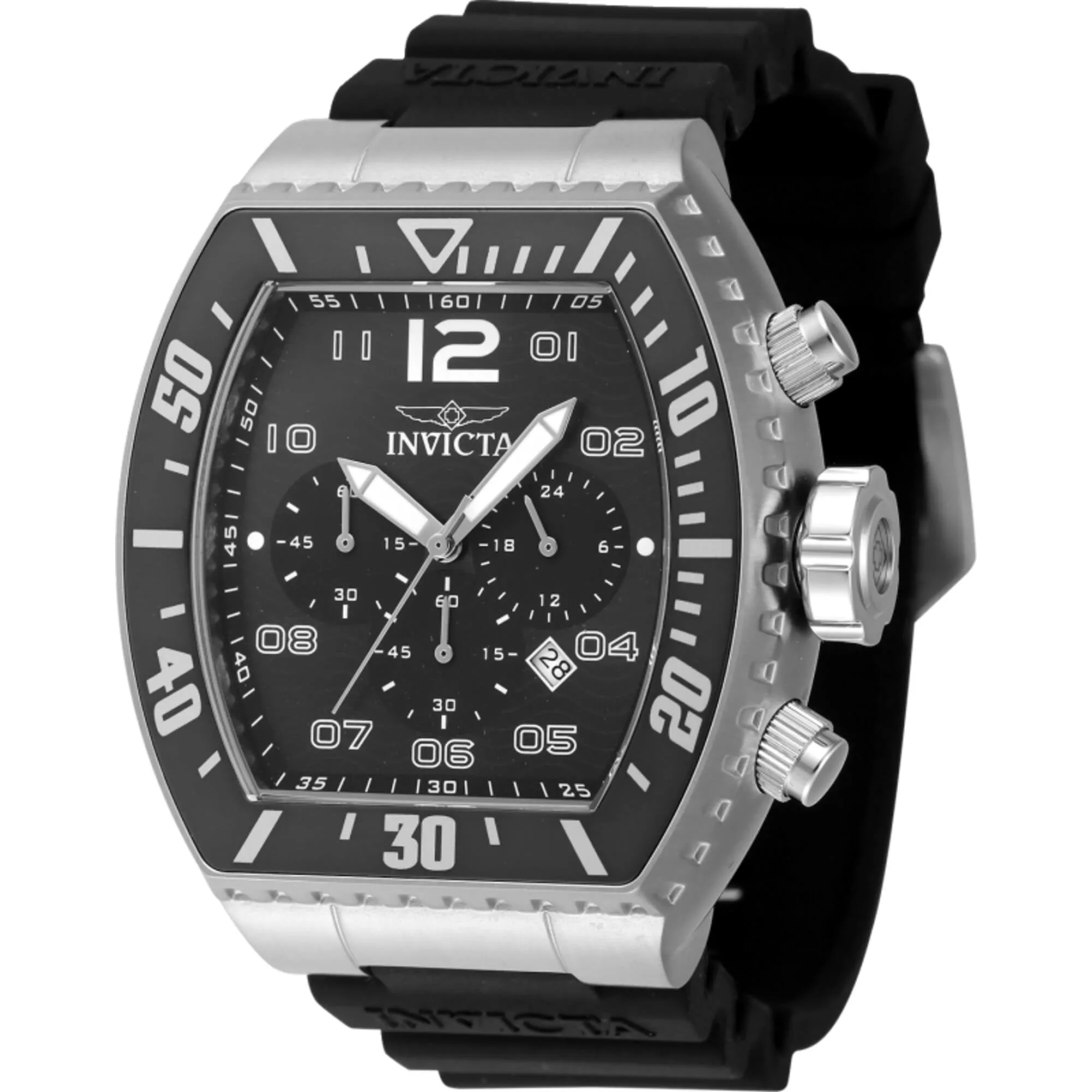 Invicta Men's Chronograph Watch - Pro Diver Quartz Black Dial Silicone Strap | 47282
