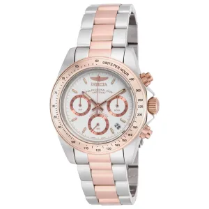 Invicta Men's Chronograph Watch - Speedway Metallic White Dial Bracelet | ILE6932A