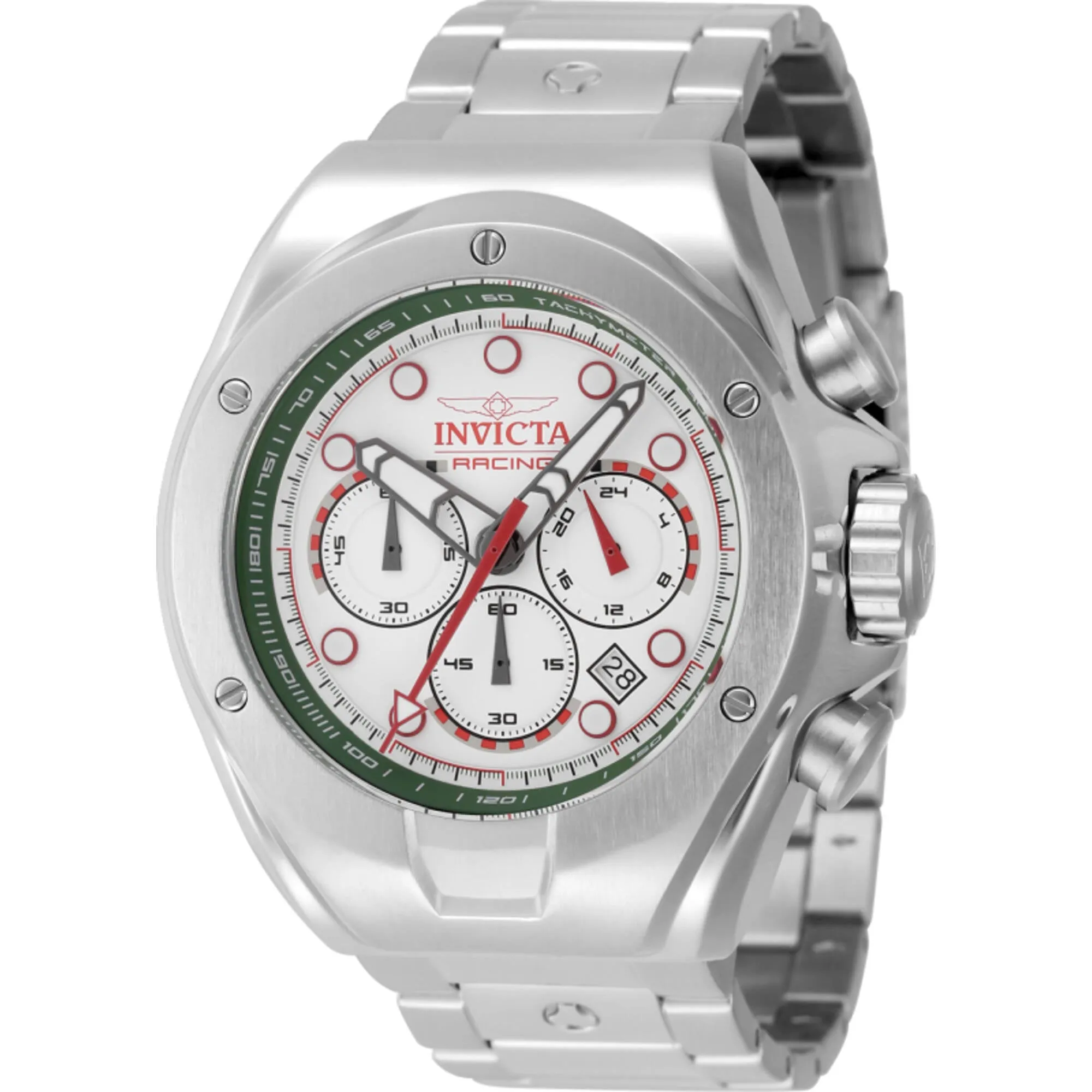 Invicta Men's Watch - Invicta Racing Chrono Green and White Dial Bracelet | 47746