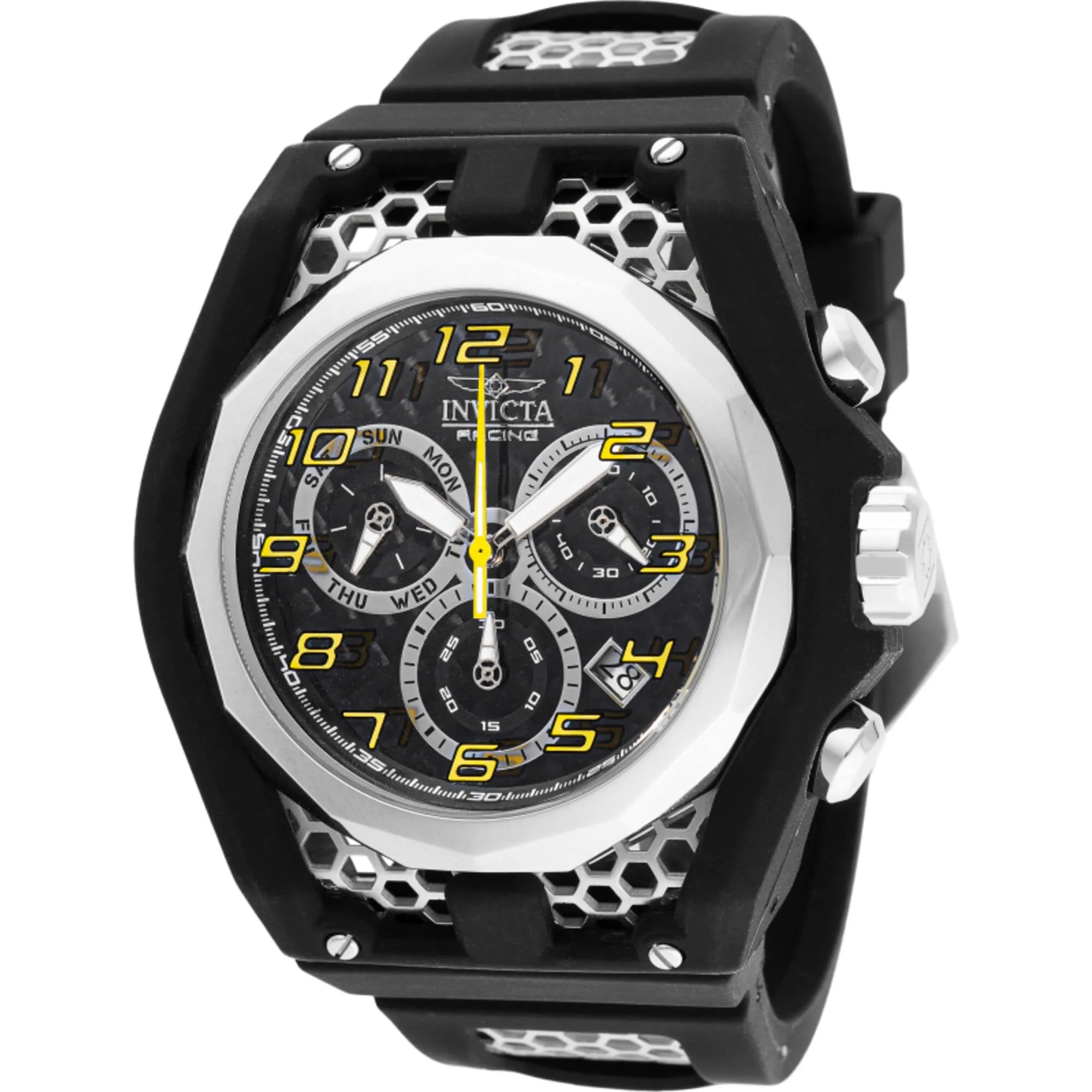 Invicta Men's Watch - Invicta Racing Chronograph Black, Silver Tone Strap | 47207