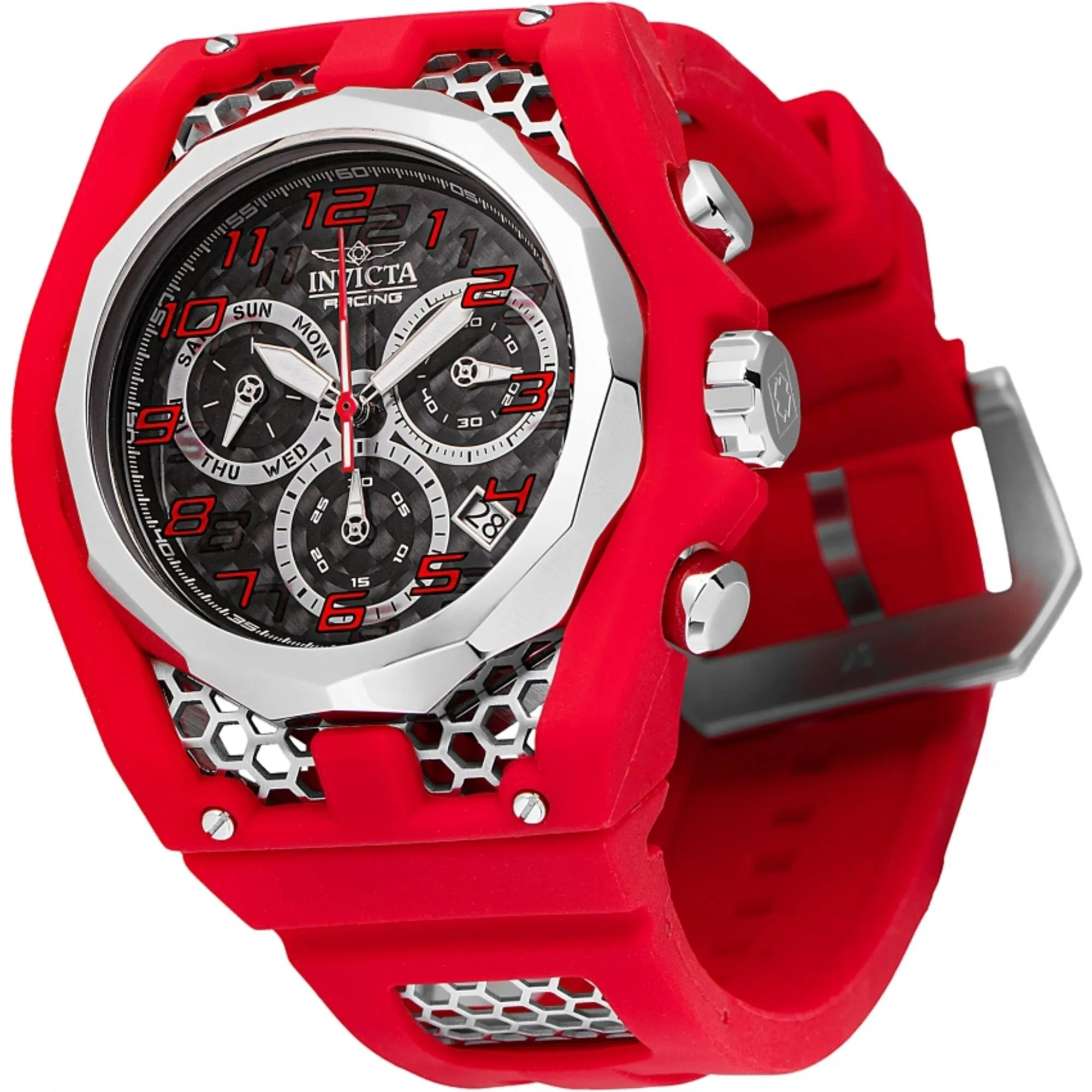 Invicta Men's Watch - Invicta Racing Chronograph Red and Silver Tone Strap | 47208