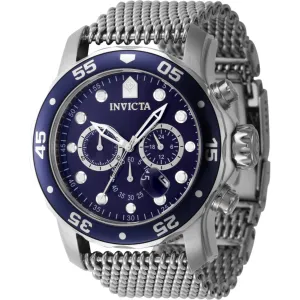 Invicta Men's Watch - Pro Diver Quartz Blue Dial Silver Steel Bracelet Date | 47237
