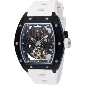 Invicta Men's Watch S1 Rally Black and Silver Skeleton Dial Silicone Strap 49030