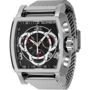 Invicta Men's Watch - S1 Rally Chronograph Silver and Black Dial Bracelet | 46007