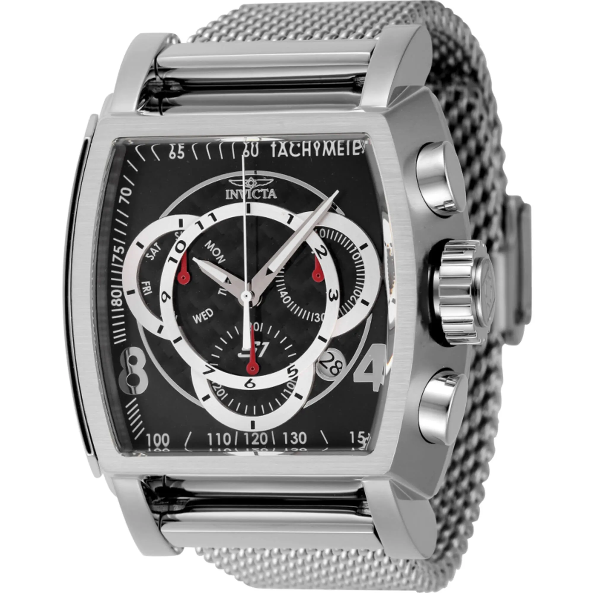 Invicta Men's Watch - S1 Rally Chronograph Silver and Black Dial Bracelet | 46007