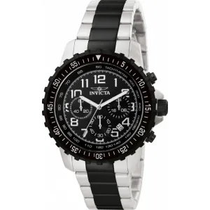 Invicta Men's Watch - Specialty Chrono Black Dial Two Tone Steel Bracelet | 1326