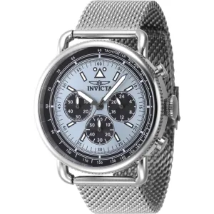 Invicta Men's Watch - Speedway Chrono Blue Dial Silver Tone Mesh Bracelet | 47359