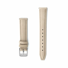 Ivory Leather Watch Strap - 16mm Width