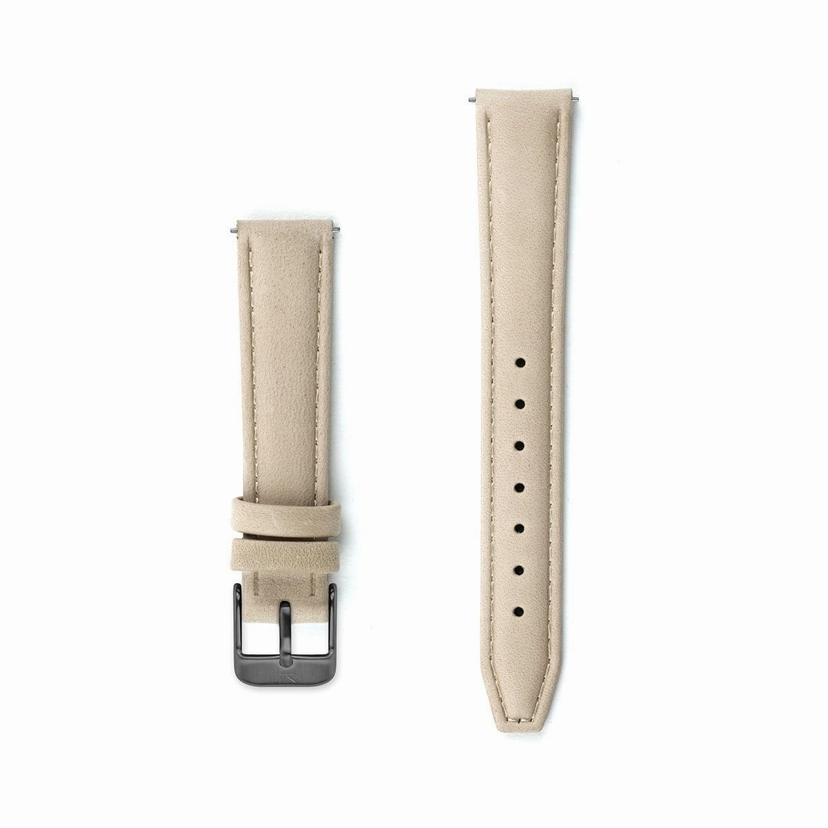 Ivory Leather Watch Strap - 16mm Width