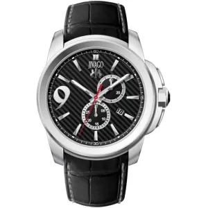 Jivago Men's Watch - Gliese Quartz Chronograph Black Dial Leather Strap | JV1517