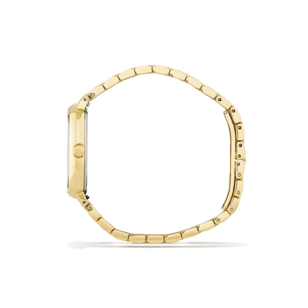 Kendra Scott Elle Watch Gold Tone- Black Mother Of Pearl