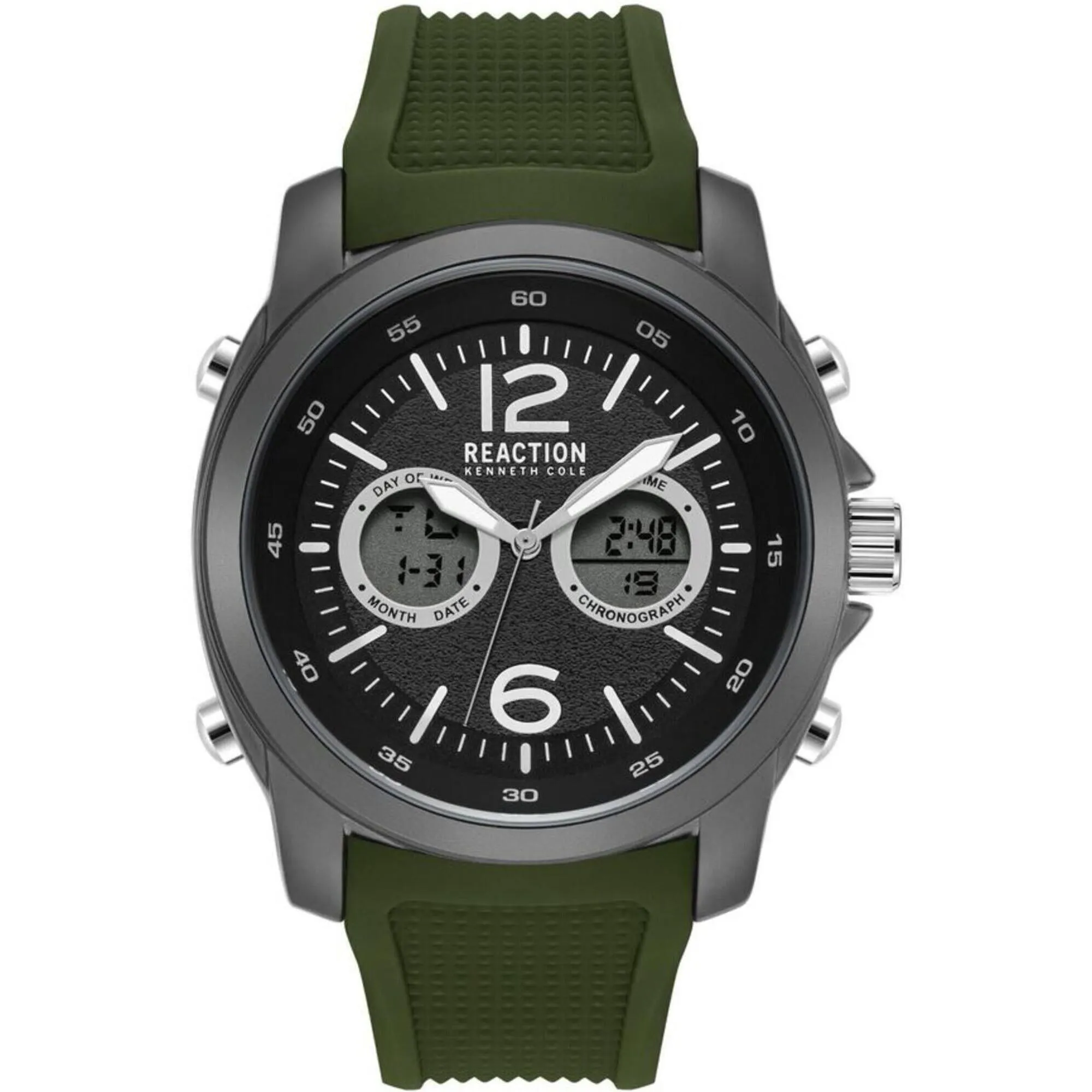 Kenneth Cole Reaction Men's Watch - Analog Digital Green Strap | KRWGP2188302