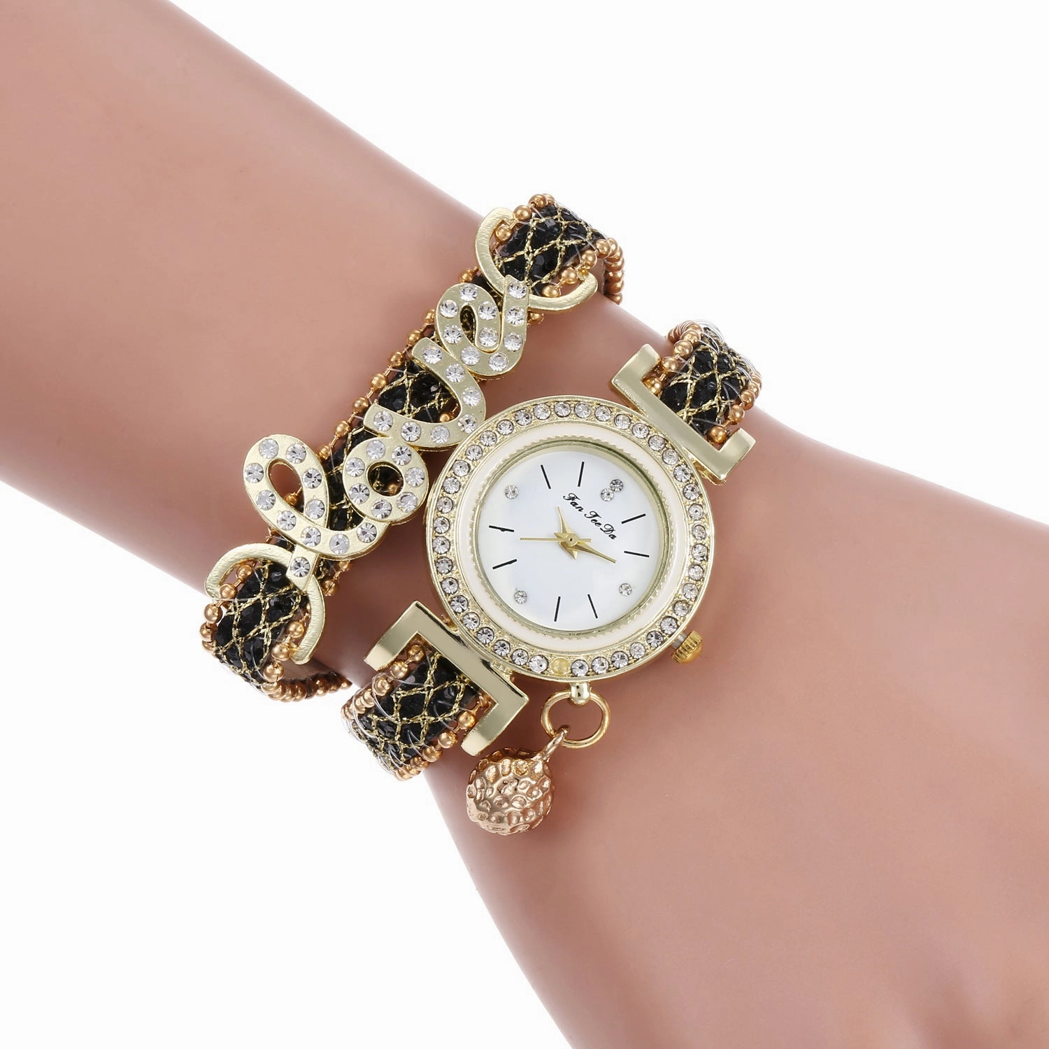 Korean Style LOVE Rhinestone Women's Watch