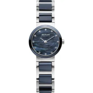 Ladies Bering 25mm 2 tone Ceramic and Stainless Steel Quartz Bracelet Watch, 10725-787
