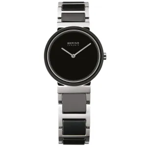 Ladies Bering 29mm 2 Tone Ceramic and Stainless Steel Quartz Bracelet Watch, 10729-742