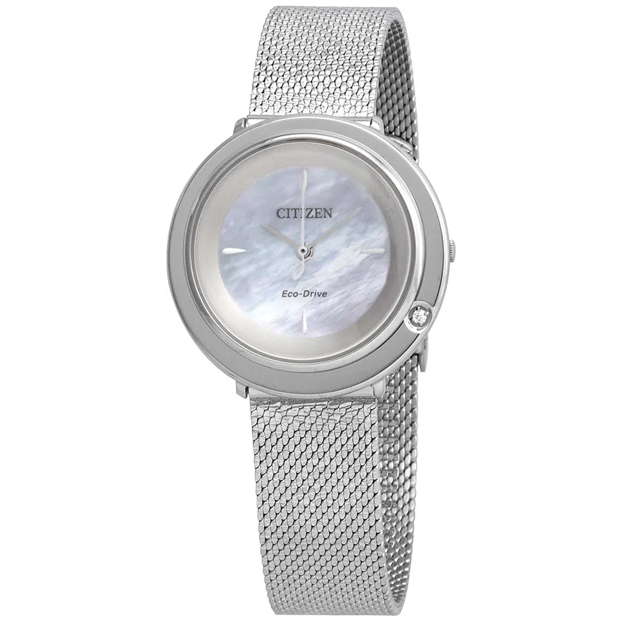 Ladies Citizen Eco-Drive Ambiluna Stainless Steel Bracelet Watch, EM0640-58D
