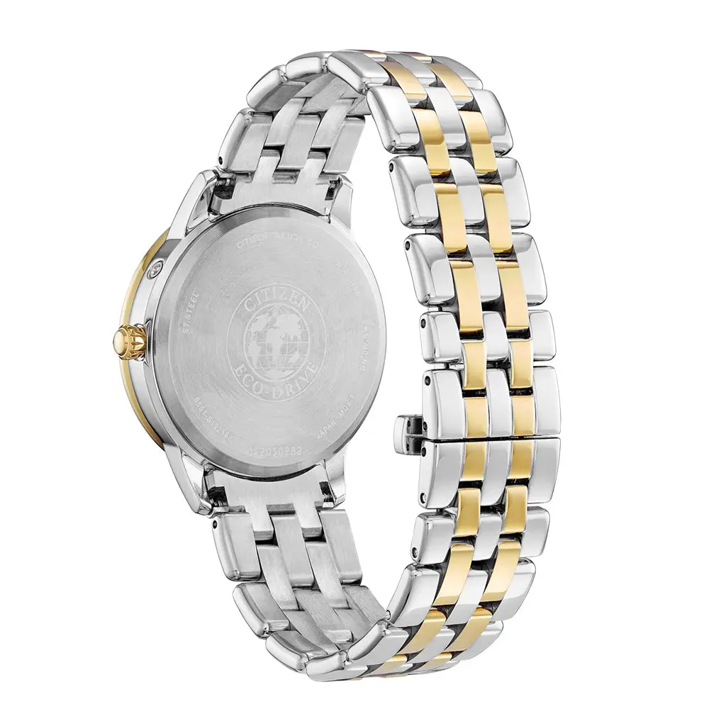 Ladies Citizen Eco Drive Calendrier Moonphase Two-tone Watch, FD0004-51D