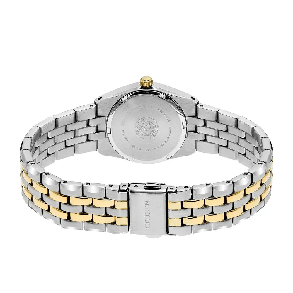 Ladies Citizen Eco-Drive Two-tone Blue Dial Steel Bracelet Watch, EW2294-53L