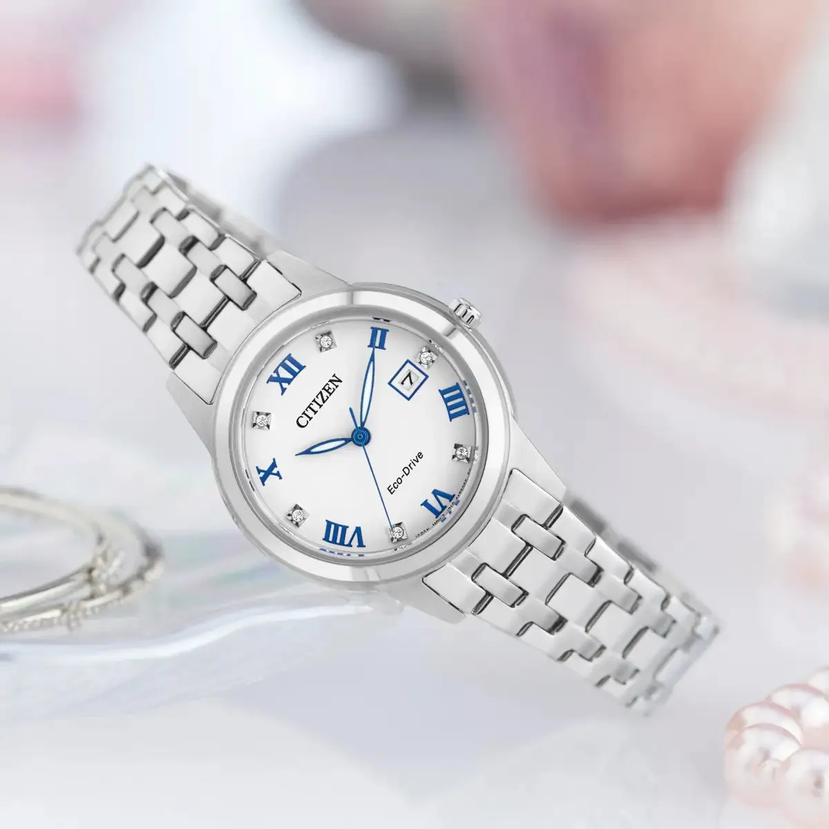Ladies Citizen Ladies Eco Drive Silhouette Crystal Watch FE1240-81A