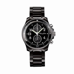 Ladies' Thomas Sabo Rebel at Heart Black Ceramic Quartz Bracelet Watch, WA0058-220-203