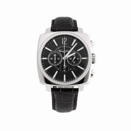 Ladies' Thomas Sabo Square Chronograph Leather Quartz Strap Watch, WA0085-218-203