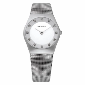 Ladies Bering Classic 27mm Stainless Steel Quartz Bracelet Watch, 11927-000