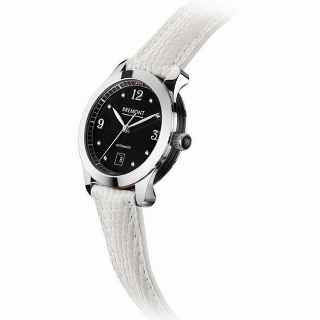 Ladies Bremont SOLO-32 Automatic White Leather Strap Watch, SOLO-32/AJ