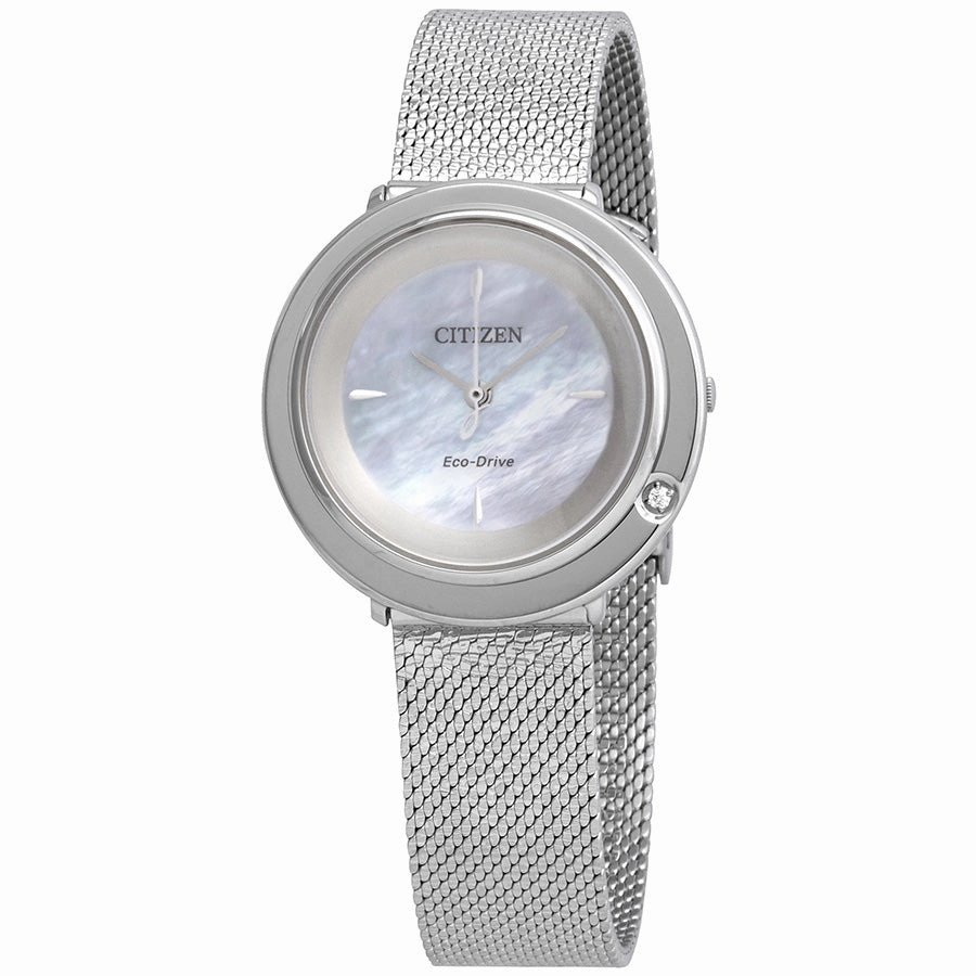 Ladies Citizen Eco-Drive Ambiluna Stainless Steel Bracelet Watch, EM0640-58D