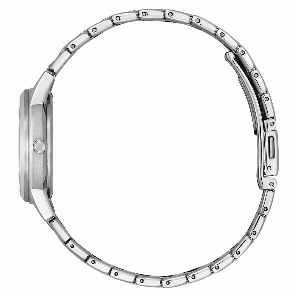 Ladies Citizen Eco-Drive Silhouette Crystal Blue Dial Steel Bracelet Watch, FE1240-81L