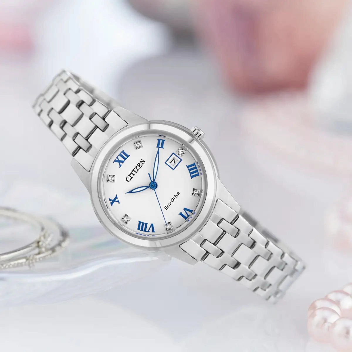 Ladies Citizen Ladies Eco Drive Silhouette Crystal Watch FE1240-81A
