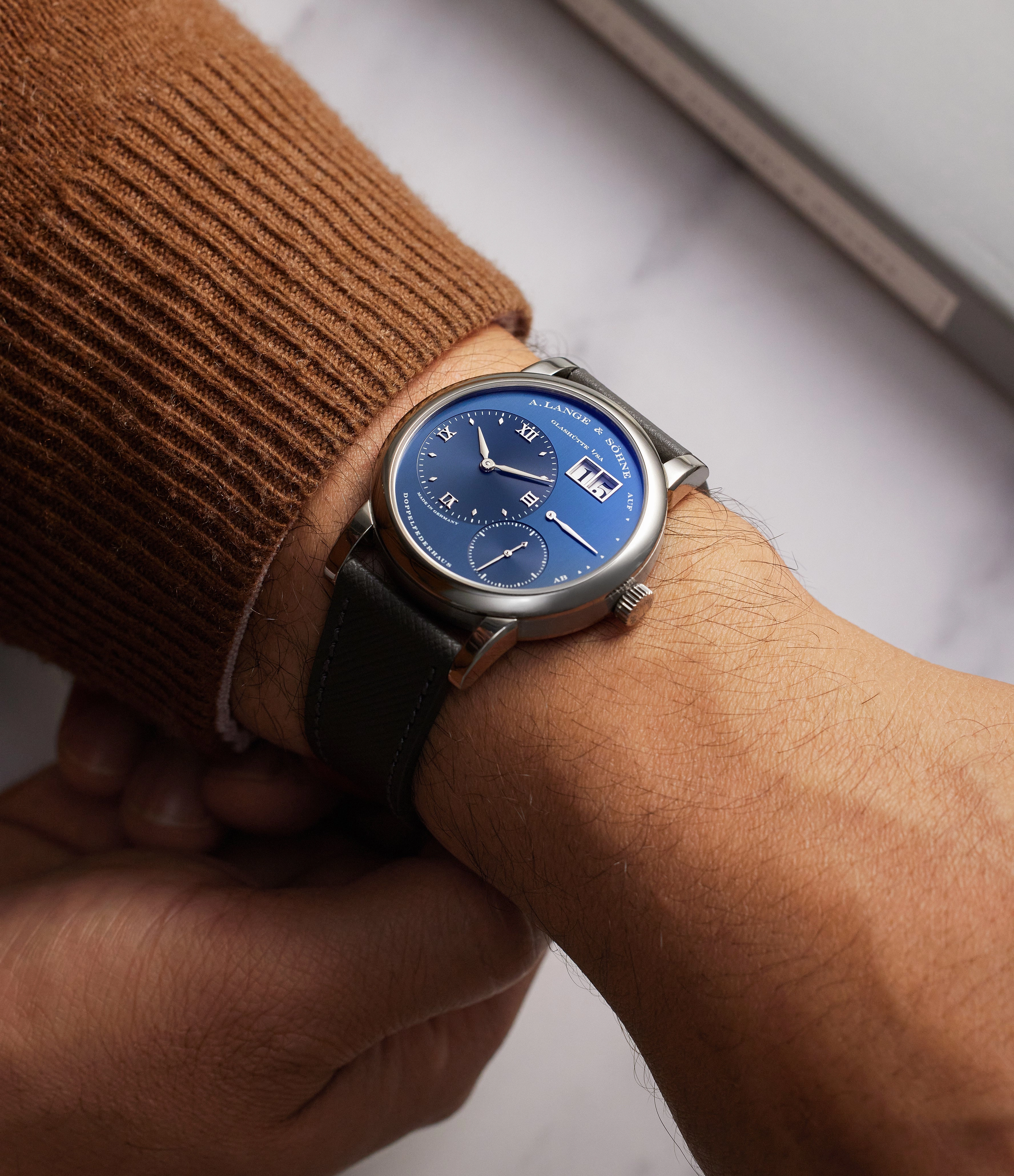 Lange 1 | 101.027 | blue dial | White Gold