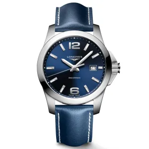 Longines Conquest 41mm Blue Dial Quartz Gents Watch L3.759.4.96.0