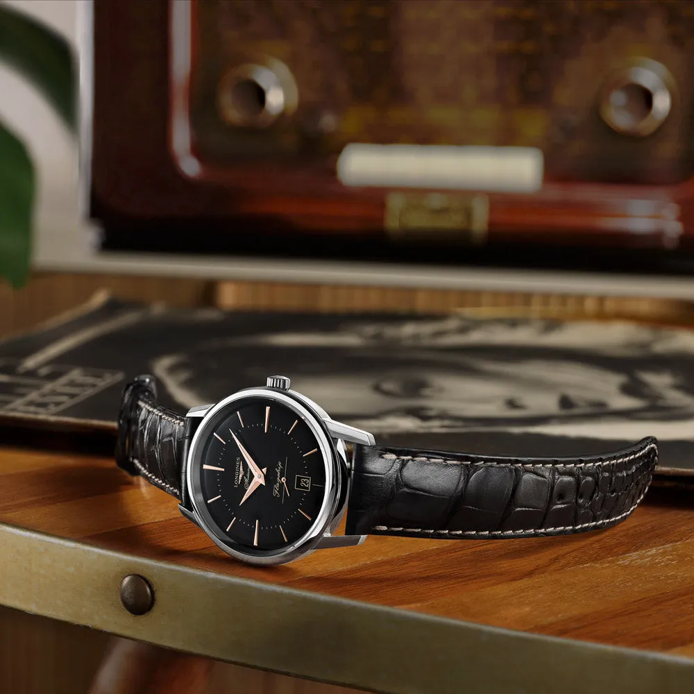 Longines Flagship Heritage 38.5mm Black Dial Automatic Gents Watch L4.795.4.58.0