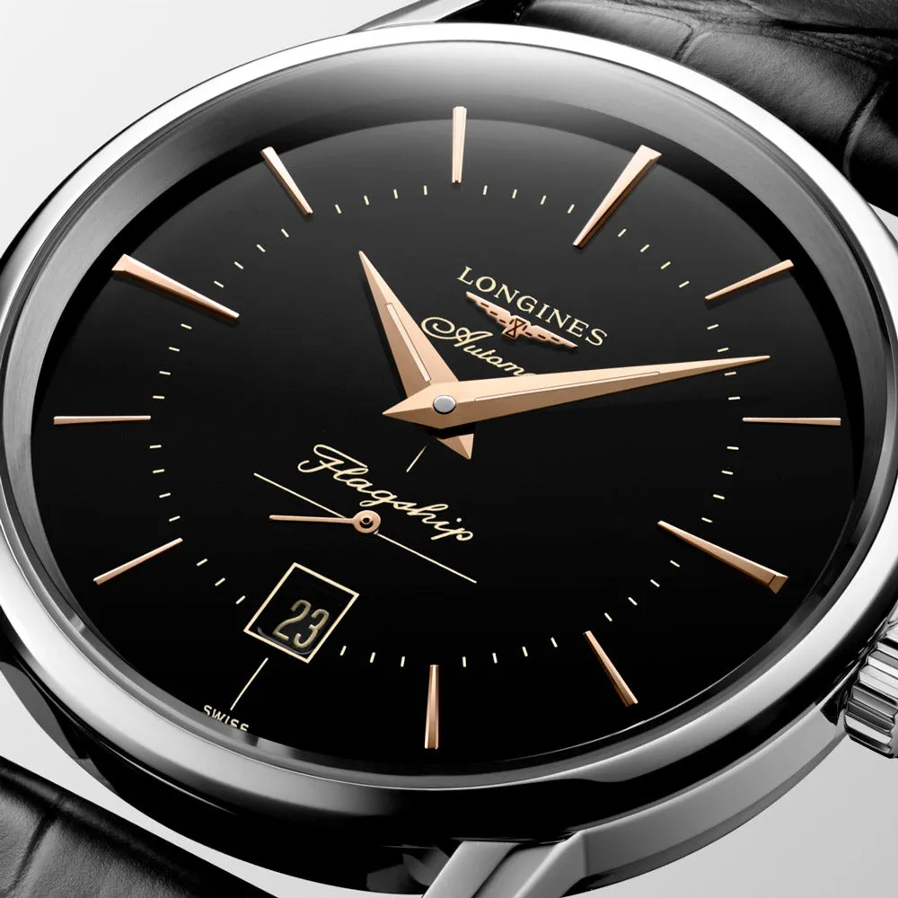 Longines Flagship Heritage 38.5mm Black Dial Automatic Gents Watch L4.795.4.58.0