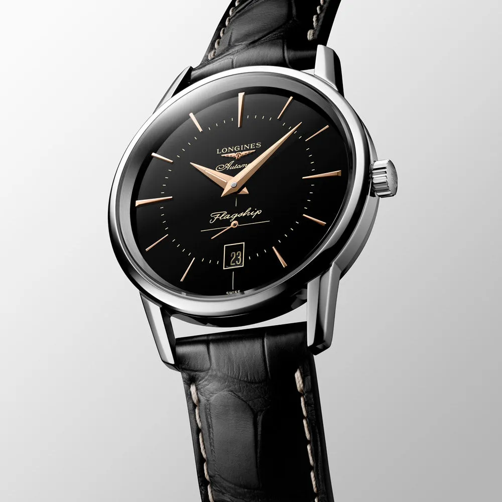 Longines Flagship Heritage 38.5mm Black Dial Automatic Gents Watch L4.795.4.58.0