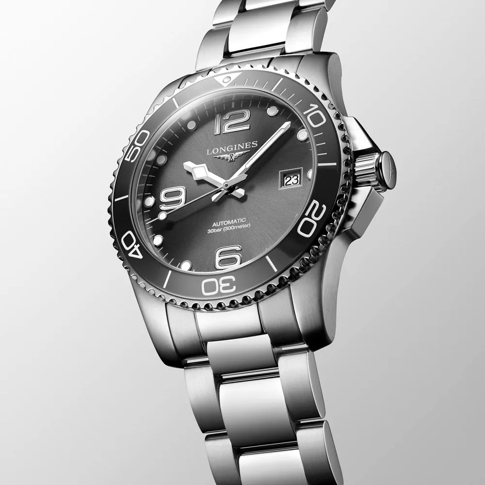 Longines HydroConquest 41mm Grey Dial Automatic Gents Watch L3.781.4.76.6