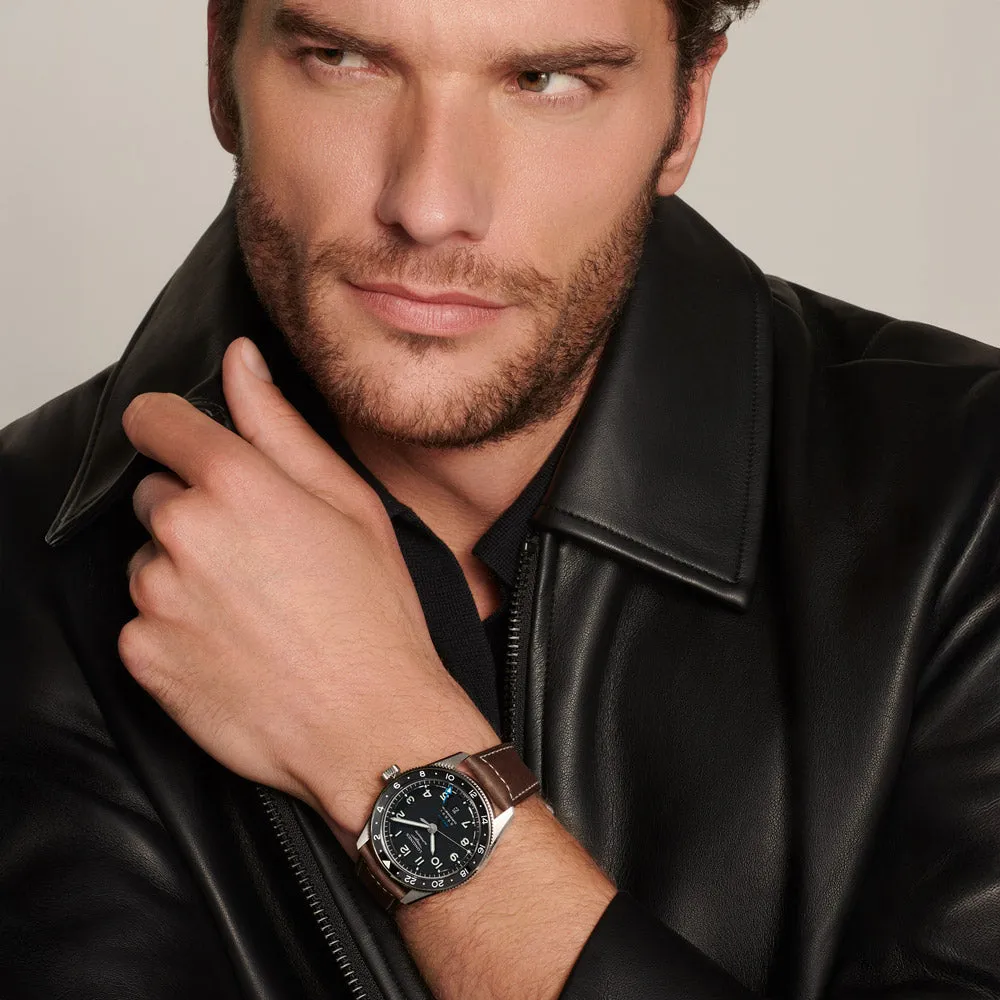 Longines Spirit Zulu Time GMT 42mm Black Dial Automatic Gents Watch L3.812.4.53.2